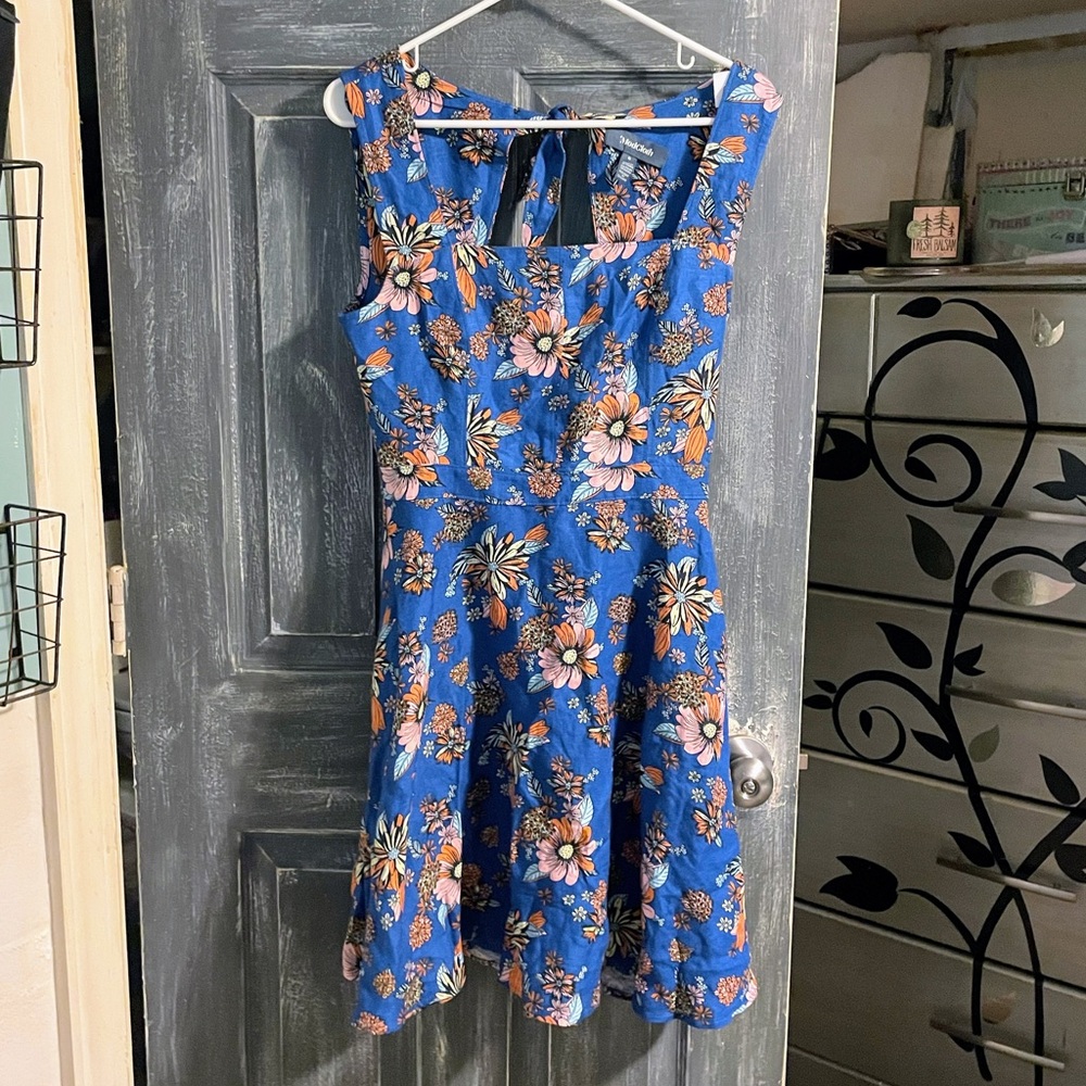Modcloth Bursting With Optimism Fit and Flare Dress Size 8